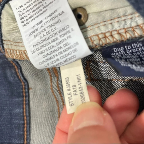 J Crew Mercantile High Rise Skinny Jeans Exposed Zipper J6583 - Picture 4 of 9